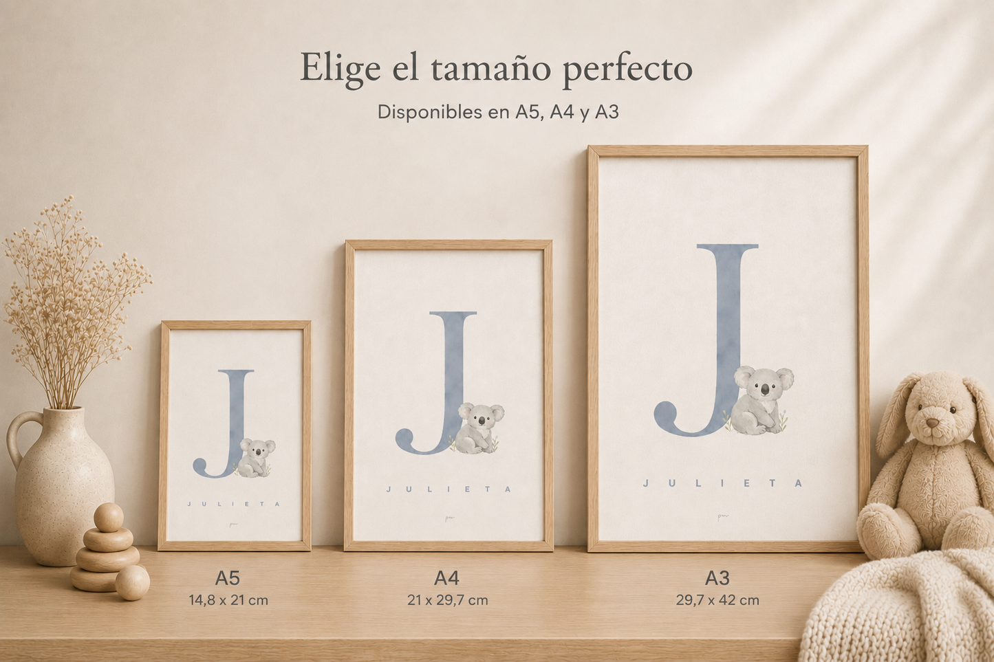 Lámina Personalizada Inicial + Animal
